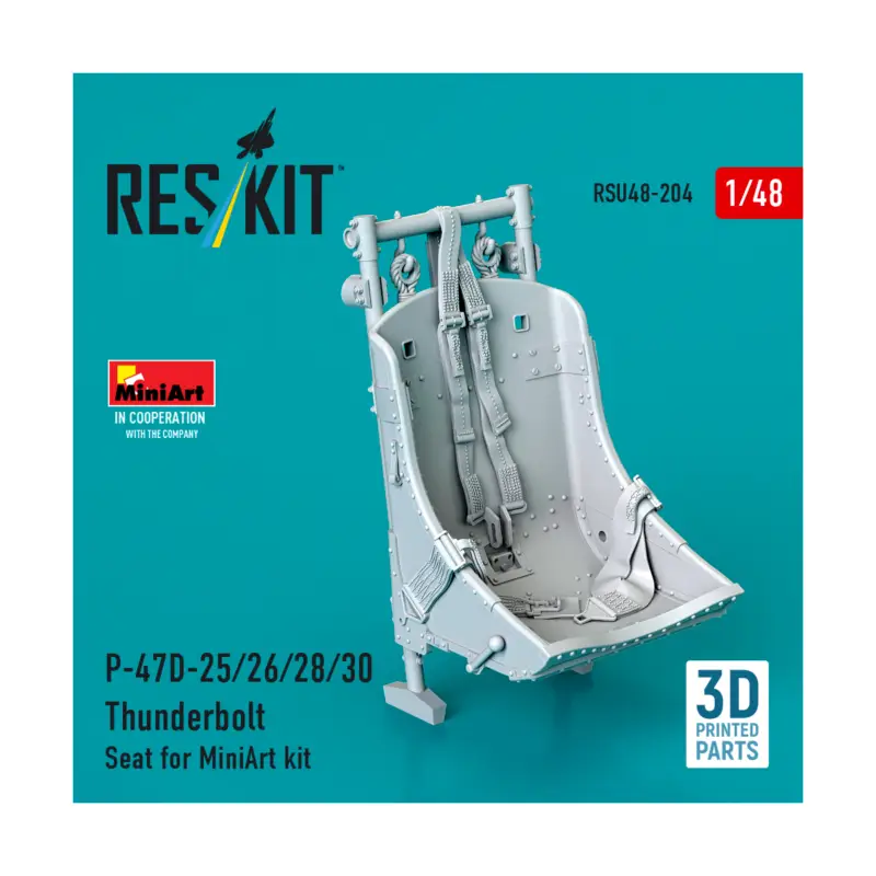 Beperkt Aanbod Republic P-47D-25/26/28/30 Thunderbolt Seat for MiniArt kit (3D Printed)