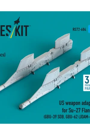 Seizoensaanbieding US weapon adapter for Su-27 Flanker (2 pcs) (GBU-39 SDB, GBU-62 (JDAM-ER)) (3D Printed)