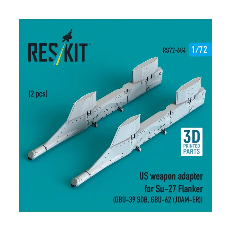 Seizoensaanbieding US weapon adapter for Su-27 Flanker (2 pcs) (GBU-39 SDB, GBU-62 (JDAM-ER)) (3D Printed)
