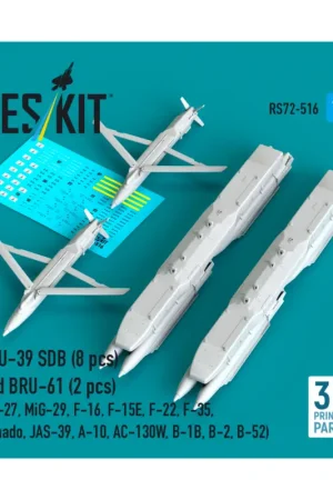 Veilige Betaling GBU-39 SDB (8 pcs) and BRU-61 (2 pcs) (Su-27, MiG-29, F-16, F-15E, F-22, Lockheed-Martin F-35, Tornado, JAS-39, A-10, AC-130W, B