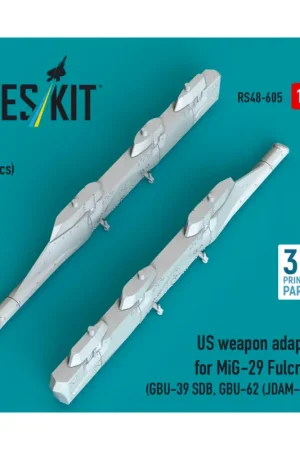 US weapon adapter for MiG-29 Fulcrum (2 pcs) (GBU-39 SDB, GBU-62 (JDAM-ER)) (3D Printed) Voordeelprijs