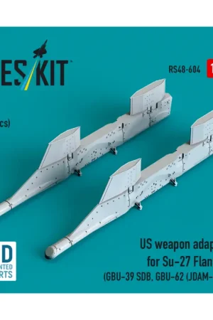 Tijdelijk Beschikbaar US weapon adapter for Su-27 Flanker (2 pcs) (GBU-39 SDB, GBU-62 (JDAM-ER)) (3D Printed)