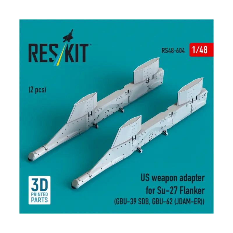 Tijdelijk Beschikbaar US weapon adapter for Su-27 Flanker (2 pcs) (GBU-39 SDB, GBU-62 (JDAM-ER)) (3D Printed)
