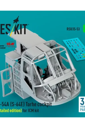 Superprijs CH-54A (S-64E) Tarhe cockpit (Detailed edition) for ICM kit (3D Printed)