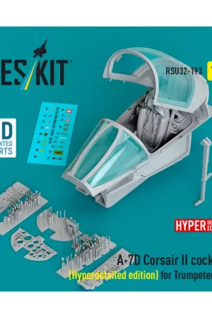 Voordeelprijs A-7D Corsair II cockpit (Hyperdetailed edition) (designed to be used with Trumpeter kits) (3D Printed)