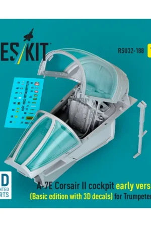 Rechtstreeks Van De Fabrikant A-7E Corsair II early cockpit (Basic edition with 3D decals) (designed to be used with Trumpeter kits) (3D Printed)
