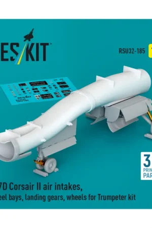 A-7D Corsair II air intakes, wheel bays, landing gears, wheels (designed to be used with Trumpeter kits) (3D Printed) Koopje