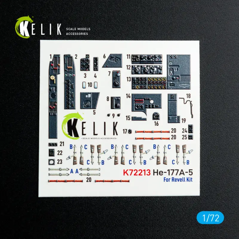 He-177A-5 - interior 3D decals for Revell kit Meest Verkocht