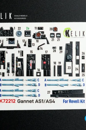 Korting Fairey Gannet AS.1/AS.4 - interior 3D decals for Revell kit