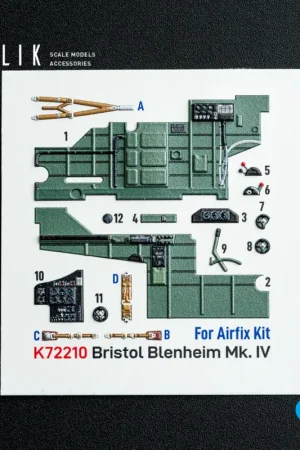 Bristol Blenheim Mk.IV - interior 3D decals for Airfix kit Premium