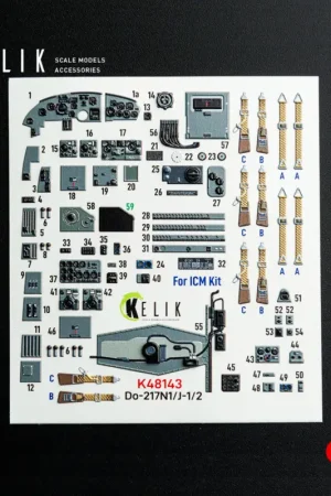 Do-217 N/J - interior 3D decals for ICM kit Finale Uitverkoop