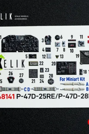 P-47D - 25RE/28RA - interior 3D decals for MiniArt kit Laatste Versie