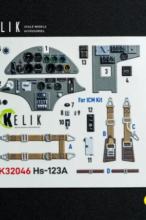 Hs-123A-1 - interior 3D decals for ICM kit Betaalbaar