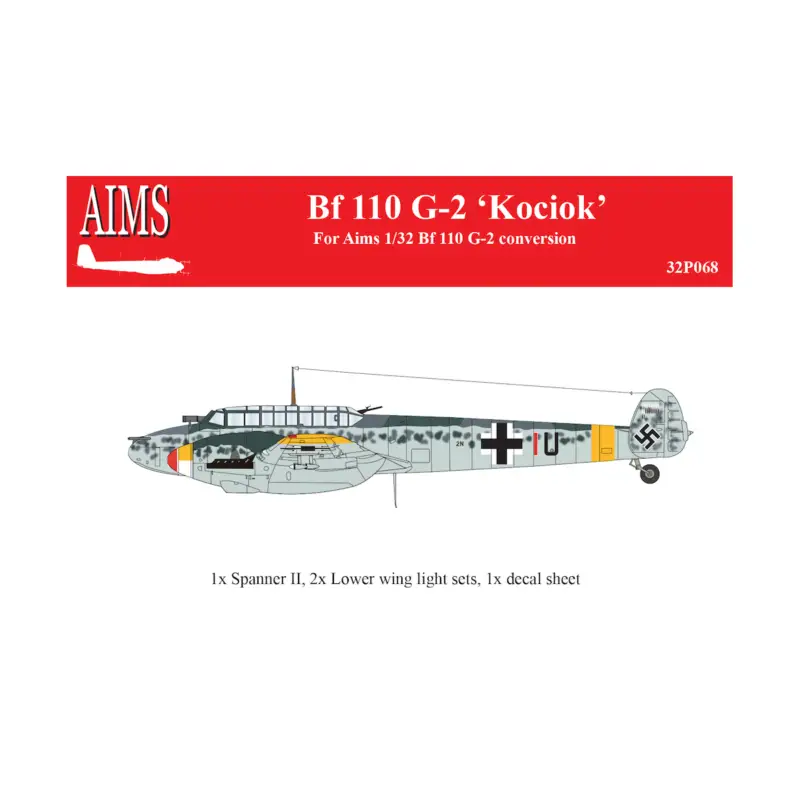 Messerschmitt Bf-110G-2 'Kociok' conversion (for Aims Bf 110 G-2 conversion or modified old Revell G-4 kit) Finale Uitverkoop
