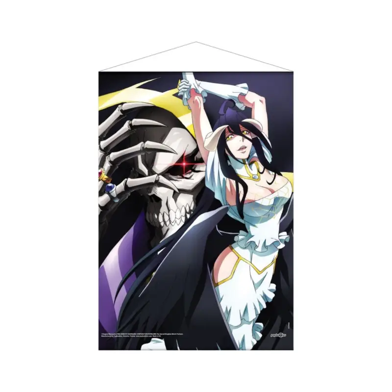 Overlord wallscroll Ainz Ooal Gown & Albedo 50 x 70 cm Seizoensaanbieding