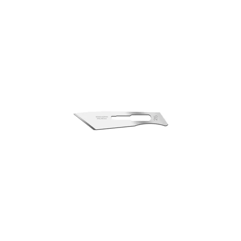 Meest Verkocht Box of 100 No.25 Straight blades for No.4 Scalpel (was SM0112)