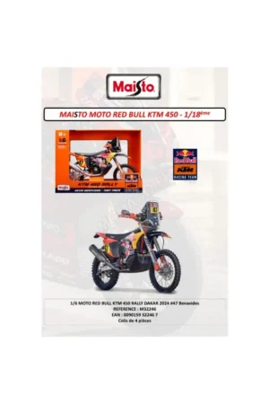 Finale Uitverkoop Ktm 450 red bull 47 kevin benavides rallye dakar 2024 4eme Miniatuur