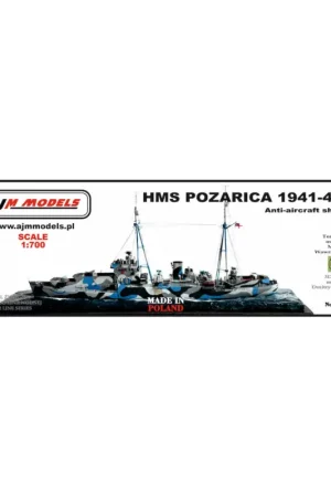 Uitverkoop H.M.S. Pozarica 1941/1942 anti-aircraft ship COMING SOON! Schaalmodel