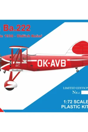 Tijdelijk Beschikbaar Avia Ba.222 1 decal v. for Czechoslovakia RP+PE Schaalmodel