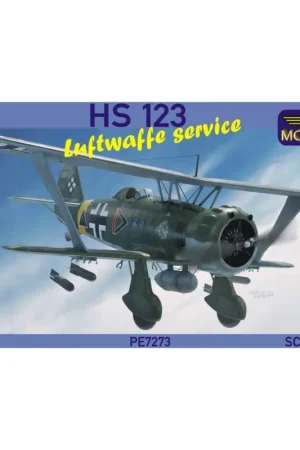 Bestseller Henschel Hs-123 Luftwaffe service Complete plastic kit with resin update and 4 decal options ( Stab II./SG.2, II/SG.2, I/SchG.1,
