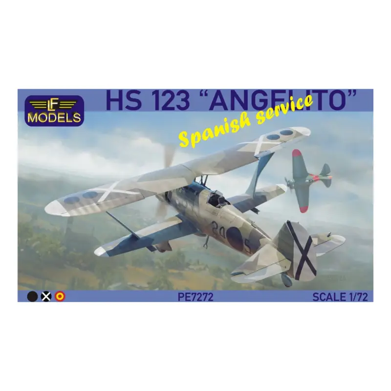 Henschel Hs-123 'Angelito' Spanish service Complete plastic kit with resin update and 4 decal options (Grupo 5-G-17, Grupo Mixto Gratis Retour