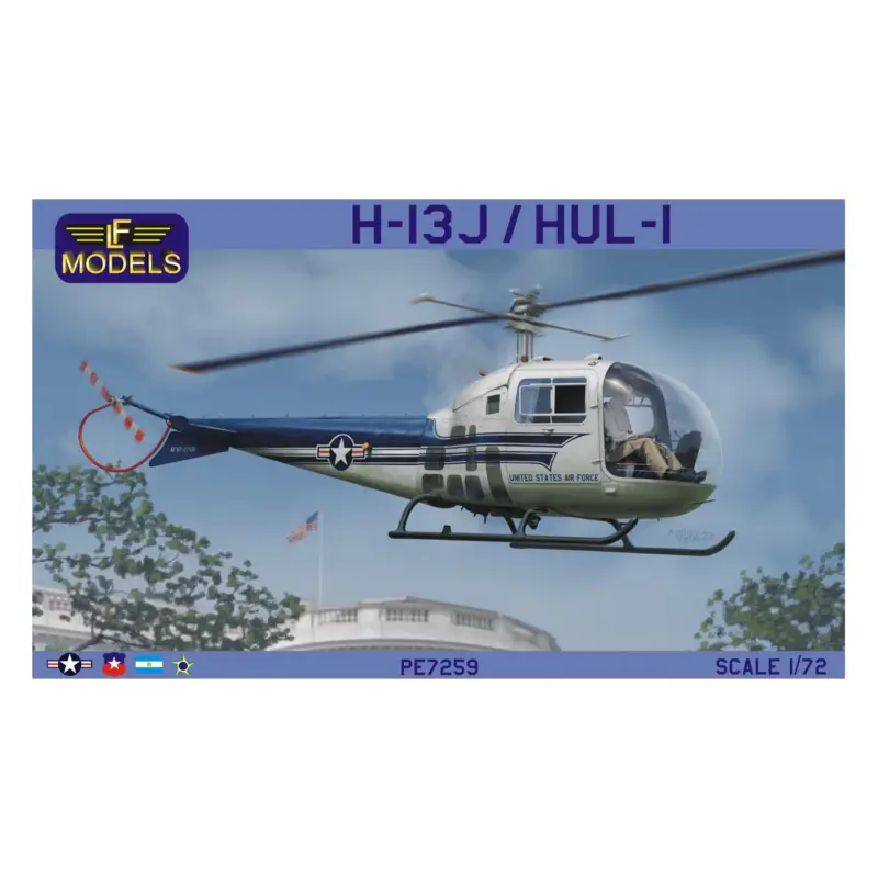Favoriet H-13J/HUL-1 (US VIP Transport, US Navy, Brazil, Argentina, Chile) Complete plastic kit with photo etched parts, clear injected c