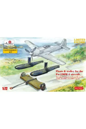 Koopje Floats & trolley for Focke-Wulf Fw-190W-1 fighter. Trolley is also suitable for the Arado Ar-95, Ar-196, Ar-199, Ar-231 and Mess