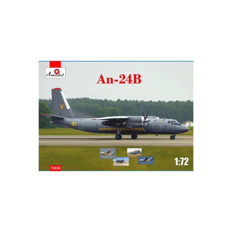Goedkoop Antonov An-24B Ukrainian Air Forces Schaalmodel