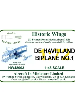 de Havilland Biplane No.1 (1909) Schaalmodel Tijdelijk Beschikbaar