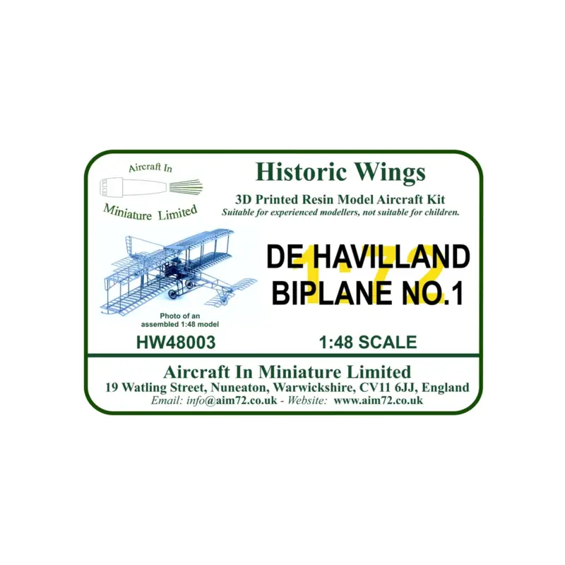 de Havilland Biplane No.1 (1909) Schaalmodel Tijdelijk Beschikbaar