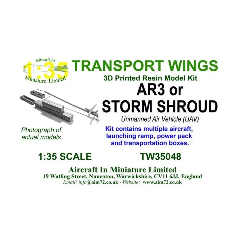 Actieprijs AR3 or Storm ShroudUnmanned Air Vehicle (UAV)Kit contains the aircraft, launching ramp and transportation boxes