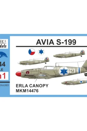 Avia S-199 'Erla Canopy' (2in1) 2in1 (two kits included) new tool, 3D designed canopy from metal mould Direct Verzonden