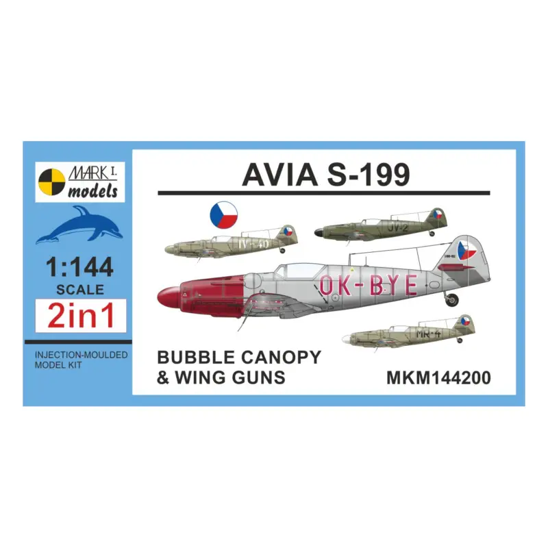Speciale Aanbieding Avia S-199 'Bubble Canopy & Wing Guns' (2in1)2in1 (two kits included) new tool, 3D designed canopy from metal mould
