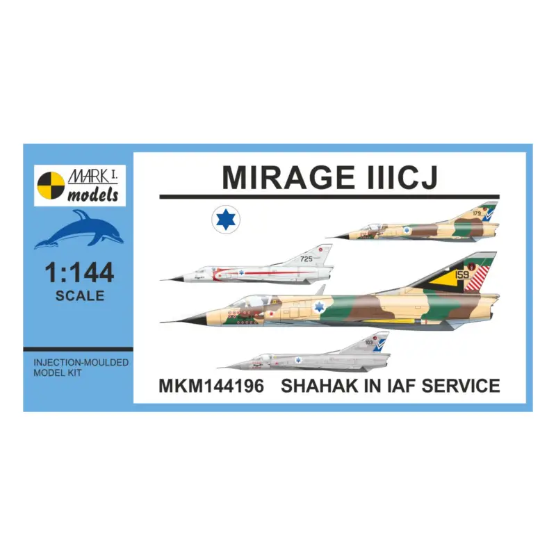 Dassault_Mirage IIICJ 'Shahak in IAF Service' 3D designed canopy from metal mould Schaalmodel Nieuw