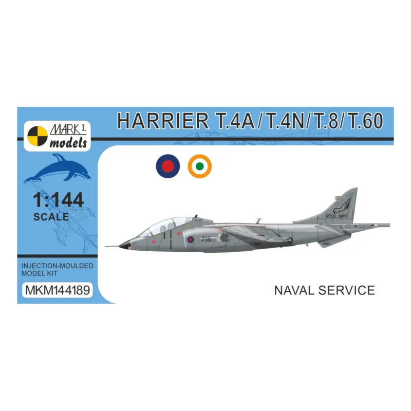 BAe Harrier T.4N/T.8/T.60 'Naval Service' one model included new frame with fuselage etc., 3D designed canopy from metal mould Beperkte Voorraad