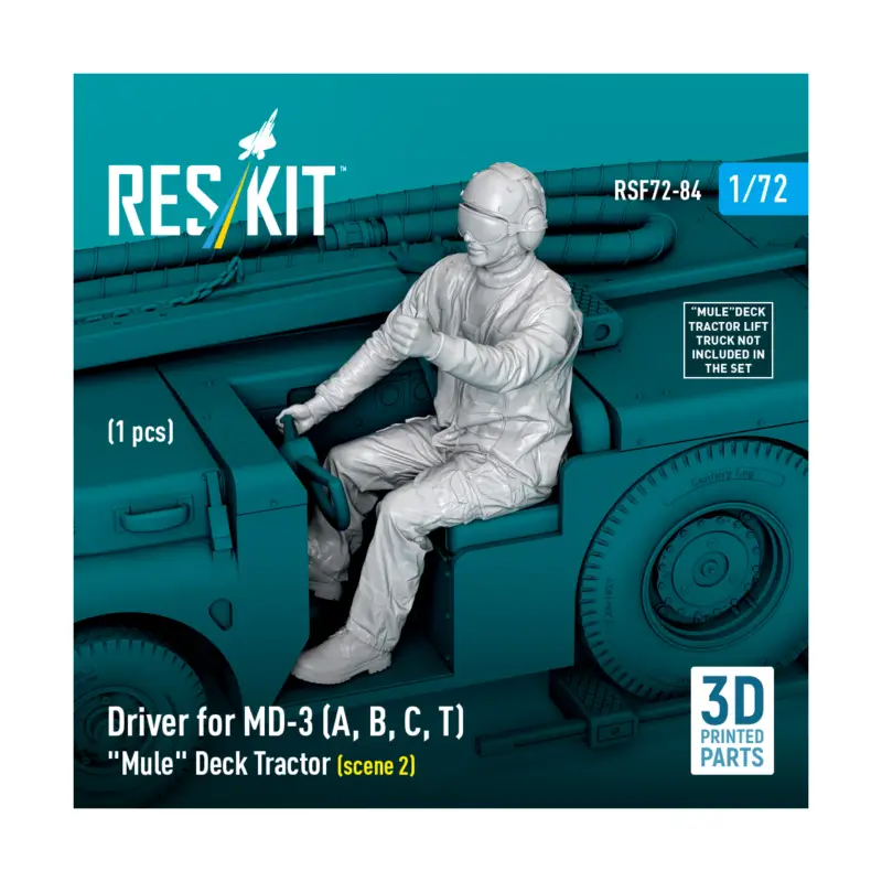 Weekendaanbieding Driver for MD-3 'Mule' Deck Tractor (scene 2) (1 pcs) (designed to be used with Reskit kits) (3D Printed) [MD-3A, MD-3B, MD-3C,