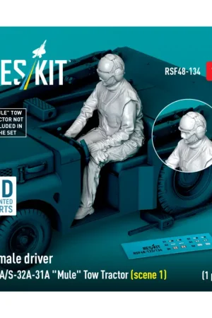 Female driver for A/S-32A-31A 'Mule' Tow Tractor (scene 2) (1 pcs) (3D Printed) (1/48) Koop Online