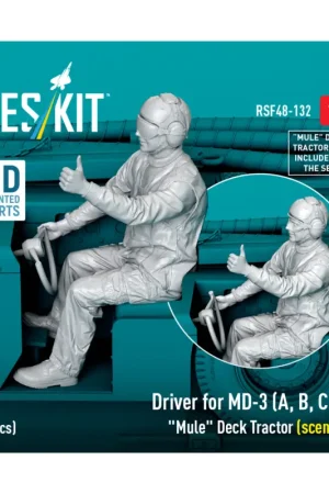 Betrouwbaar Driver for MD-3 (A, B, C, T) 'Mule' Deck Tractor (scene 2) (1 pcs) (3D Printed) [MD-3A, MD-3B, MD-3C, MD-3T]