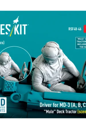 Driver for MD-3 'Mule' Deck Tractor (scene 1) (1 pcs) (designed to be used with Reskit kits) 3D-Printed [MD-3A, MD-3B, MD-3C, MD Beperkt Aanbod