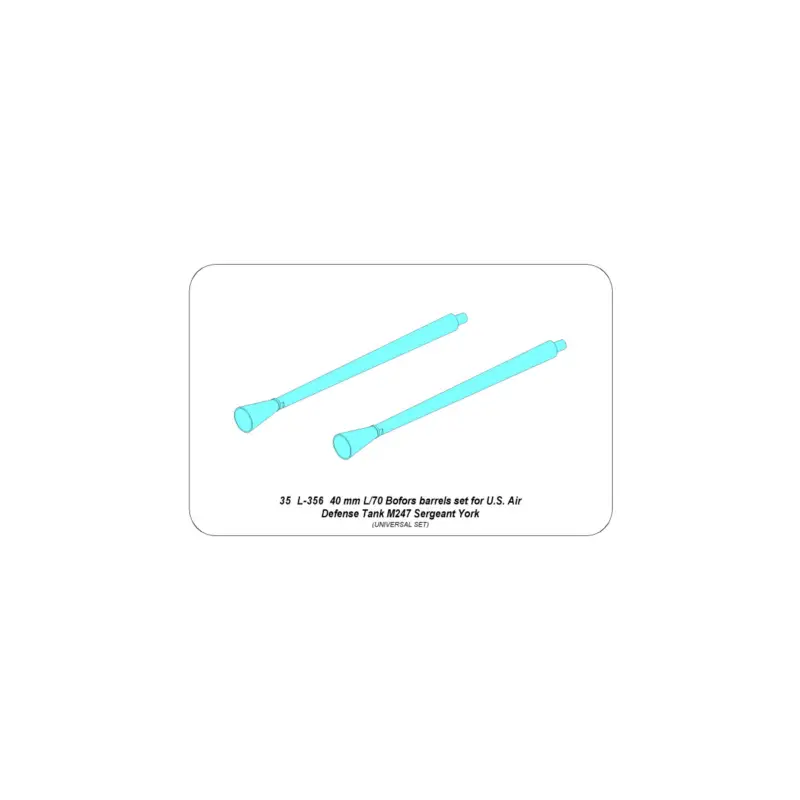 Dagaanbieding 40 mm L/70 Bofors barrels set for U.S. M247 Sergeant York