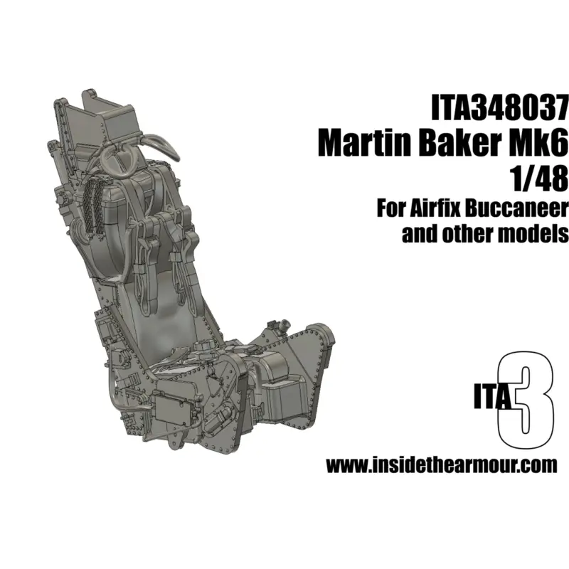 Betaalbaar Martin Baker Mk6 1/48 - for the airfix buccaneer (only one seat included) Dassault Mirage III, Super Étendard, Fiat G.91, IAI Da
