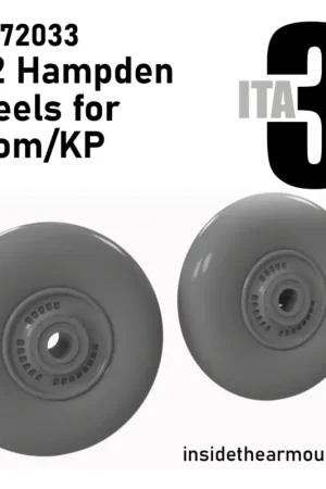 Weighted Wheels for 1/72 Valom/ Kovozavody Prostejov Hampden Gratis Retour