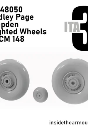 Handley-Page Hampden B Mk.I weighted wheels (designed to be used with ICM UK kits) 3D-Printed Populair