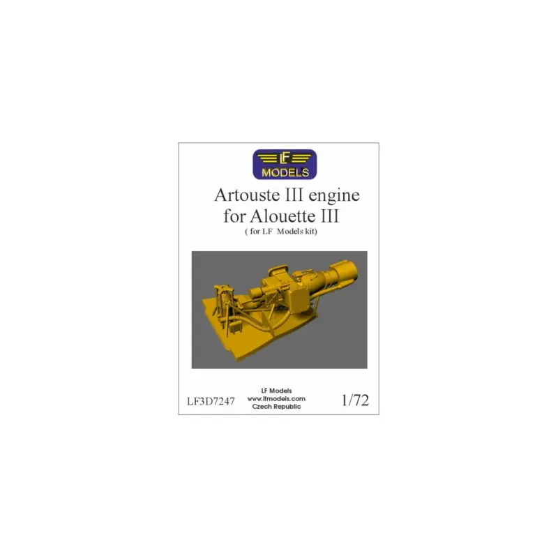 Artouste IIIB engine for Alouette III 3D printed accessories for Alouette III of LF Models kits. Premium