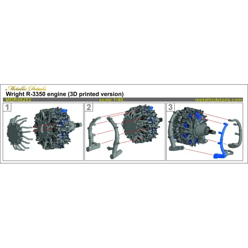 Wright R-3350 engine (3D printed version) Nieuw