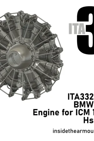 BMW 132 engine for ICM Henschel Hs-132A-1 (1/32) a one piece 1/32 BMW 132 radial for the ICM Henschel Hs-123 includes details su Lage Kosten