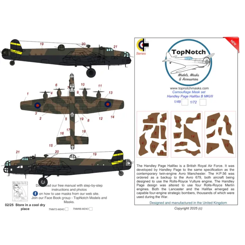 Actieprijs Handley-Page Halifax Mk.I/Mk.III (designed to be used with Airfix and Revell kits)