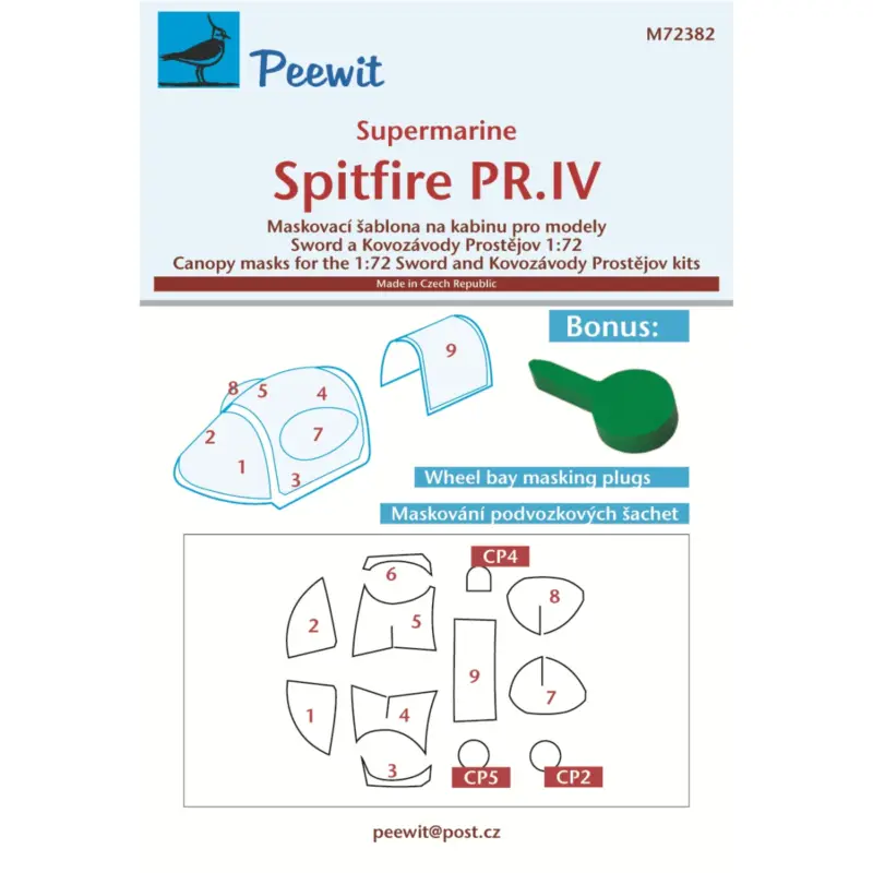 Direct Verzonden Supermarine Spitfire Pr.IV (designed to be used with Kovozavody Prostejov and Sword kits)