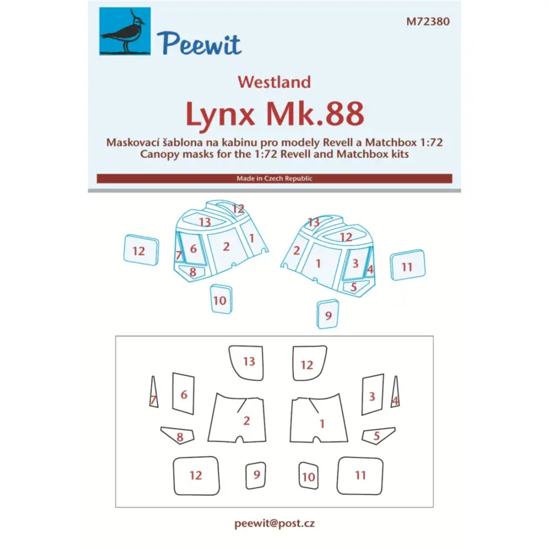 Westland Lynx Mk.88 (designed to be used with Revell and Matchbox kits) Tijdelijk Beschikbaar