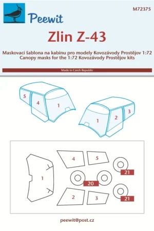 Zlin Z-43 (designed to be used with Kovozavody Prostejov kits) Veilige Betaling